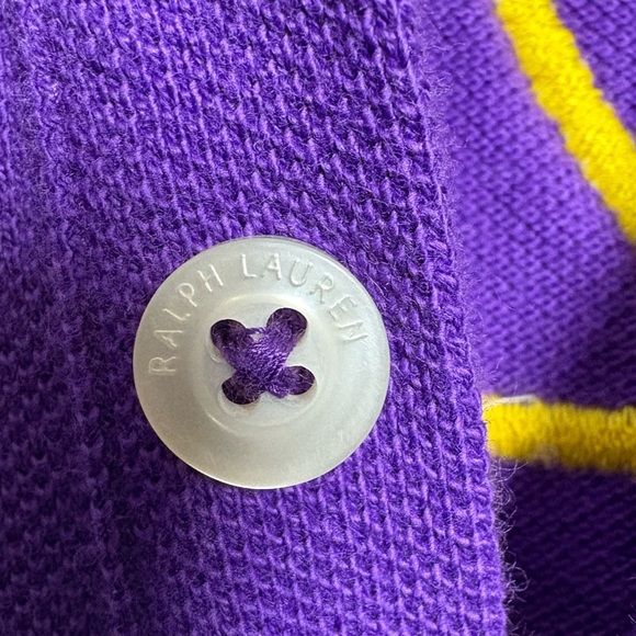 Polo Ralph Lauren The Skinny Polo Shirt in Purple w Large Pink Pony Logo, # 4. - Picture 8 of 11